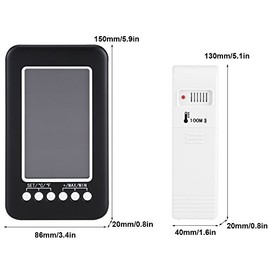 LCD Digital Indoor Outdoor Thermometer Clock Temperature Meter Wireless Transmitter Hygrometers Weather Stations