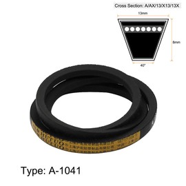 sourcingmap A1041 V-Belts 1041mm Inner Girth 13mm Top Width 8mm Thickness A-Section Rubber Drive Transmission Belt