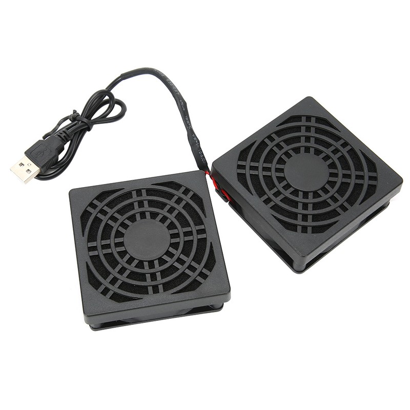 Computer Router Fan with Dust Cover USB Power Heat Dissipation