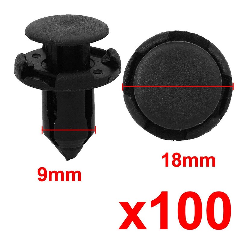 JUTOSU 9mm Hole Diameter Push Engine Under Cover Retaining Clip