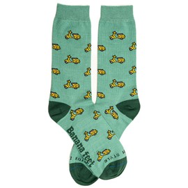 Banana Feet Fantasy Socks for Men and Women, Funny and Original, Cotton Embroidered with Retro and Modern Designs, Vespa Green
