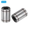 sourcing map 12pcs LM10UU Linear Ball Bearings, 10mm Bore Dia,