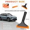 KVAEY Small Silicone Window Squeegee, 5.9 Inch Car Windshield Water