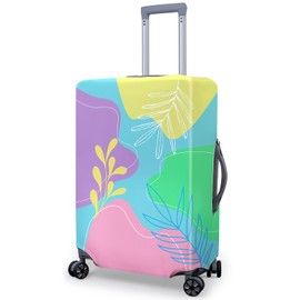 Unicorn Castle Travel Luggage Cover Elastic Suitcase Cover Washable Suitcase Protective Cover with Zipper for 25-27 Inch Suitcase