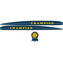World Graphix Vintage antique 1948-1950s CHAMPION OUTBOARD MOTOR Decal Set