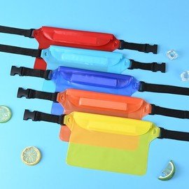 PVC Triple-Sealed Touchscreen Waterproof Waist Bag for Phones & Tablets | Outdoor Sports Fanny Pack Pouch Sky Blue 100ea