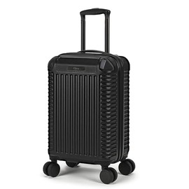 World Traveler Dejuno Abrams 20-Inch Carry-On Lightweight Hardside Spinner Luggage - Black