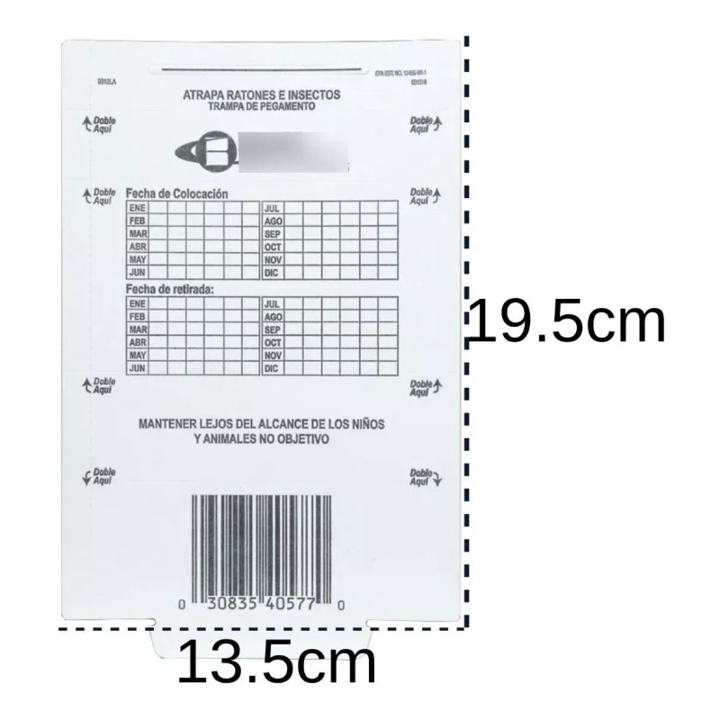 Trapper Max Trampa Para Ratones Efectiva Trampa Adhesiva Cucarachas 15pz