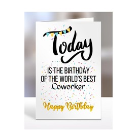 The Worlds Best Coworker, men, women, him, her, gifts or presents, happy birthday, funny, joke, silly, A5-214_64