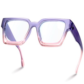 livho Blue Light Blocking Glasses for Women, Blue Light Glasses Oversized Rectangle Chic Preppy, Fashion Glasses