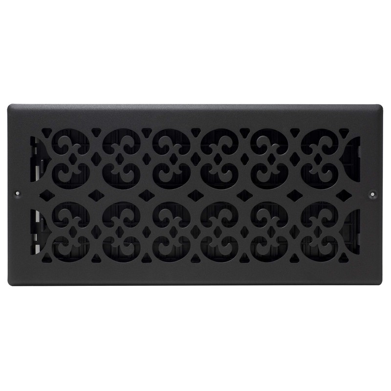 Decor Grates ST614W Scroll Design Wall/Ceiling Register, 6x14 Inches, Textured