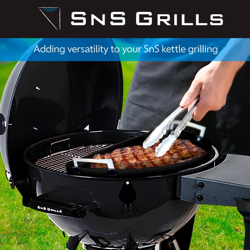 SnS Grills Drip 'N Roast Pan 22", All-in-One Drip Pan,