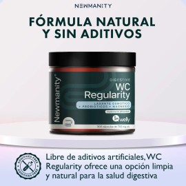Digestive WC Regularity Probioticos y Prebióticos 40 Billones con Laxante Osmotico y Magnesio - 300 Cápsulas Ayuda Digestiva para Hombre y Mujer,Probiotics Lactobacilos para Salud Intestinal