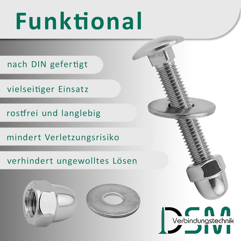 DSM – Schlossschrauben M6 x 55 mm nach DIN 603