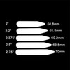 LORJE 100Pcs Shirt Collar Stays,5 Sizes Collar Stiffeners Plastic White