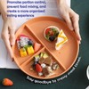 4 Pcs Divided Dinner Plates - Plastic Plates, Picnic Set,