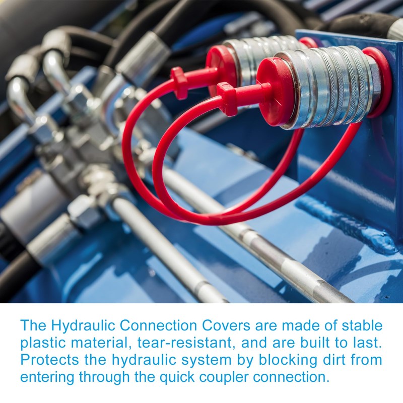 PATIKIL ISO-A 1/2 Hydraulic Coupler Male Dust Cap and Female