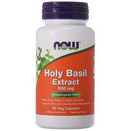 NOW Holy Basil Extract 500 mg,90 Veg Capsules