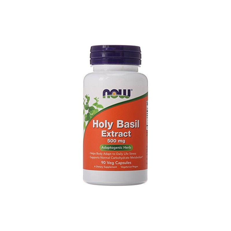 NOW Holy Basil Extract 500 mg,90 Veg Capsules