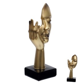 Ciieeo Abstract Woman Face Sculpture Resin Figurine Modern Art Decor for Living Room Office Bedroom Minimalist Style Centerpiece Sturdy Design