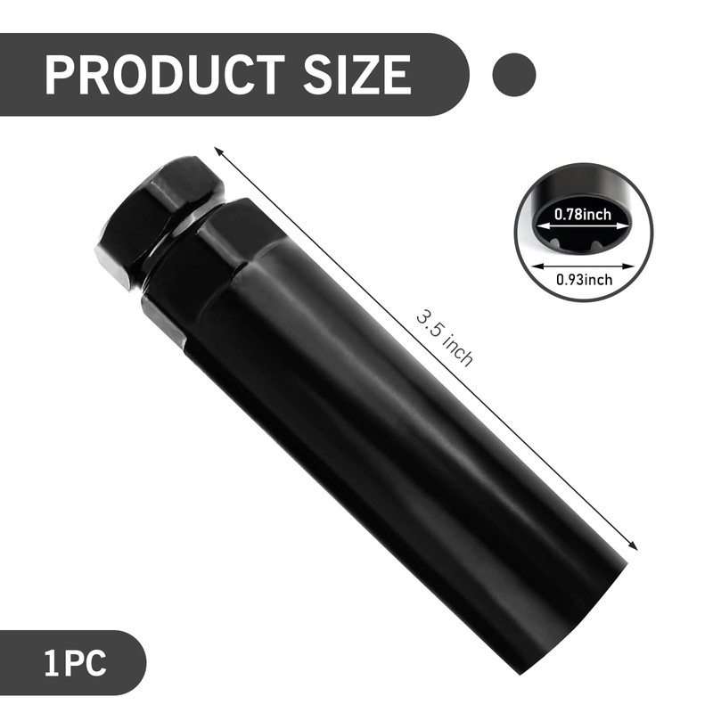Zikefest Large 6 Spline Lug Nut Socket, Fuel Rim Lug