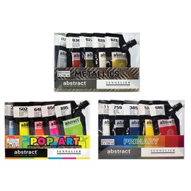 Savoir-Faire Sennelier Abstract Acrylic Paint Set 5/Pkg-Primary Colors