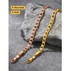 U7 Men Women Rose Gold Plated 5MM Wide Cuban Curb