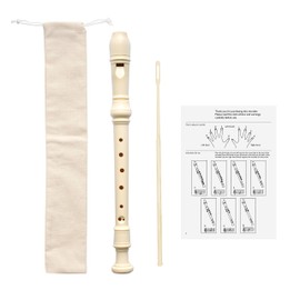 ConCerto Plastic Soprano Flute w/Cleaning Stick and Storage Bag for Kids/Students/Beginners