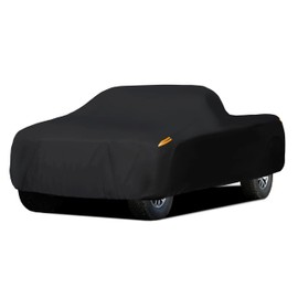 MORNYRAY MORNYRAY Waterproof Car Cover All Weather Snowproof UV Protection Windproof Outdoor Full Truck Cover, Universal Fit for (All Black, Fit Truck Length Up to 210 inch)