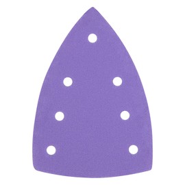 Trend 100 x 150 mm 7-Hole Detail Sanding Pads, 80 Grit, 10 Pack, Film Abrasive for Paint Removal and Surface Shaping, AB/DET1/80Z
