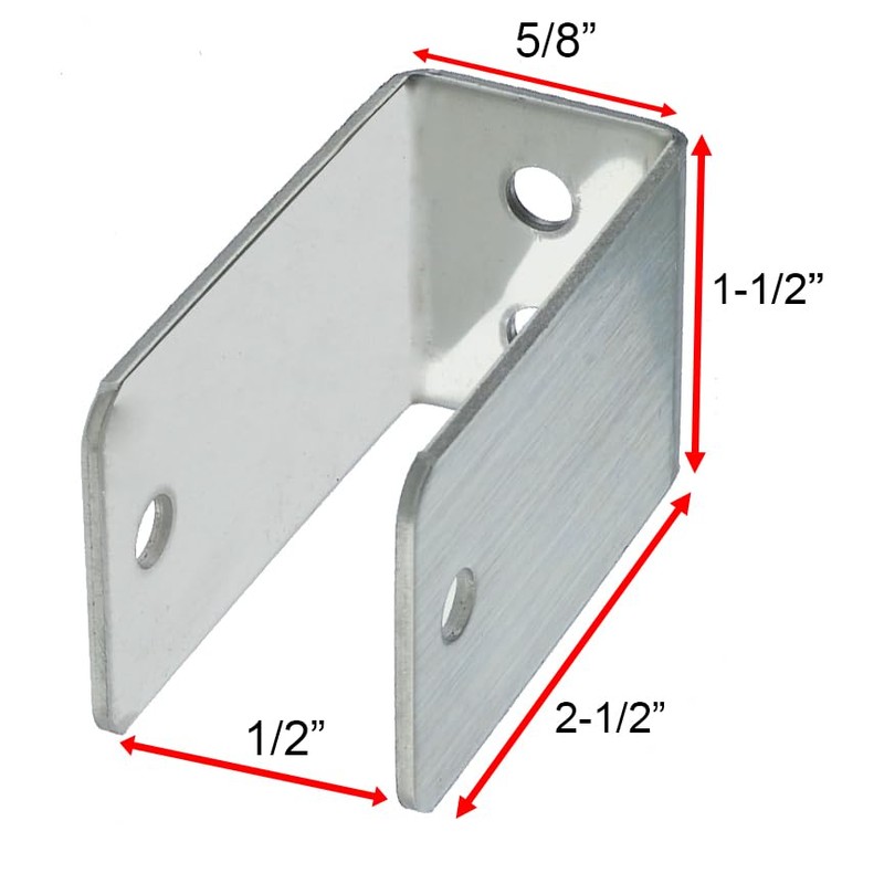 Harris Hardware 11999-B Stanped Stainless Steel Extra Long U Bracket