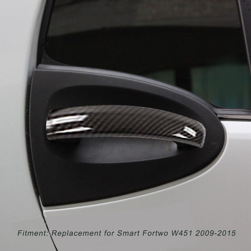 Car Exterior Door Handle Cover Carbon Fiber Style Replacement for
