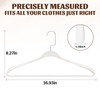 10 Pack Plastic Hangers, Heavy Duty Extra Wide Shoulders White