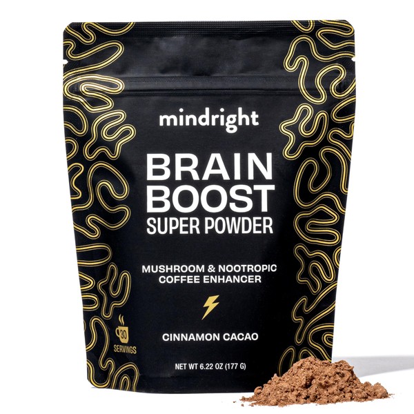 mindright Brain Boost Mushroom Coffee Enhancer - Superfood Blend w/Mushroom