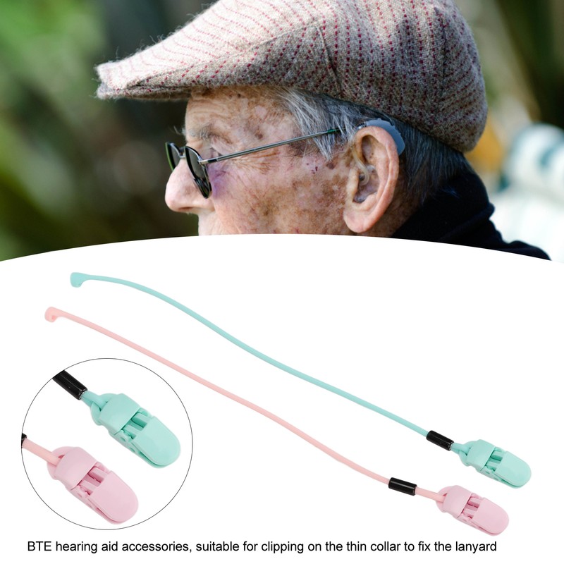 Hearing Aid Clips Pink Green Combination Set Portable Compact Flexible