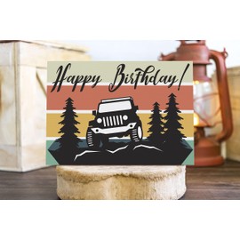 Red Door Inspirations Jeep Happy Birthday Card and Envelope (Jeep Happy Birthday Card Single)