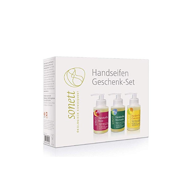 sonett Calendula Rosemary Rose Hand Soap Gift Set 3 x