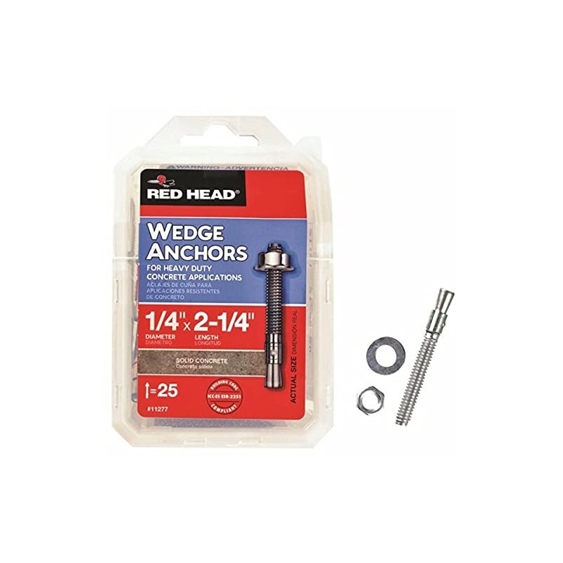 Red Head 12377 Truebolt Wedge Anchor, Steel