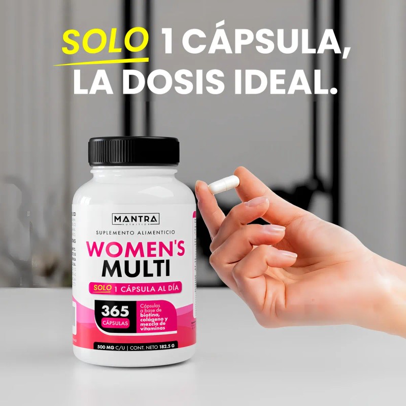Multivitamínico De Mujer De 365 Cápsulas | Mantra Nutrition Sabor