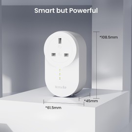 Tenda PH6 AV1000 Passthrough Powerline Adapter Kit with 1 x Gigabit Port (AC Passthrough) for fast & stable network expansion, for 4K/3D/HD Video Streaming and Gaming, UK Plug Version - Pack of 2