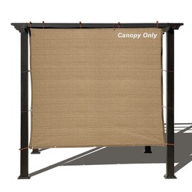 Alion Home Sun Shade Panel Privacy Screen with Grommets on 4 Sides for Outdoor, Patio, Awning, Window Cover, Pergola (6' x 8', Walnut)