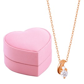 The Kiss SPD263CB Women's Gift Accessory Teardrop Drop Silver Necklace, Christmas, Anniversary, Birthday, Wrapping Bag, Box Included, Silver, Cubic Zirconia