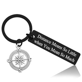 Long Distance Relationship Keychain for Boyfriend Husband Gifts from Girlfriend Wife Going Away Gift for Couples His and Hers Gift Couple Keychain for Boyfriend Birthday Valentines Gift for Him Her
