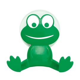 WENKO Saughaken Frosch Grün - Wandhaken, Kleiderhaken, Kunststoff (ABS), 9.5 x 9.5 x 4 cm, Grün