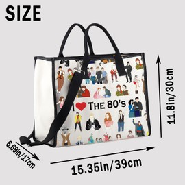 G2TUP Movies Inspired Gift I Love The 80's Tote Bag 80’s Movies Lover Fan Handbag Movies Merchandise 80’s Gift (I Love The 80's TT)