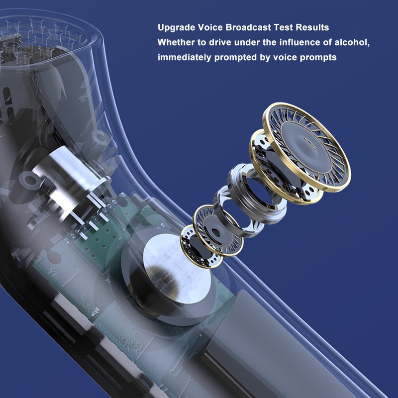 Breath Alcohol Tester LCD Display Voice Broadcast Non Contact Blowing