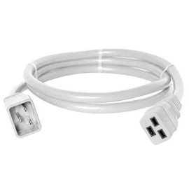 RiteAV Heavy Duty Extension Power Cord, C19-C20, 12AWG, 20 AMPS, 250V White White 6 ft.