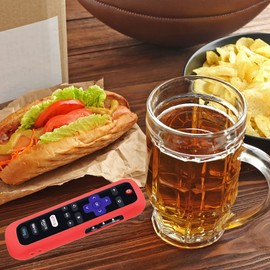 3 Pack Remote Case for Roku, Battery Cover for TCL Roku Smart TV Steaming Stick Remote, Roku TV Remote Cover Silicone Protective Controller Universal Sleeve Skin Glow in The Dark Green Sky and Blue