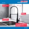 WEWE Faucet for Kitchen Sink, Kitchen Faucets Black Stainless Steel
