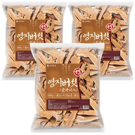 Domestic sliced ​​reishi mushroom slices 500g (3 pieces) Grade A reishi / 국산 절편 영지버섯 슬라이스 500g 3개 A급영지